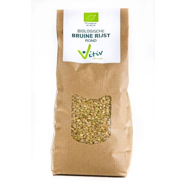 Vitiv Rijst bruin rond bio 1 Kilogram