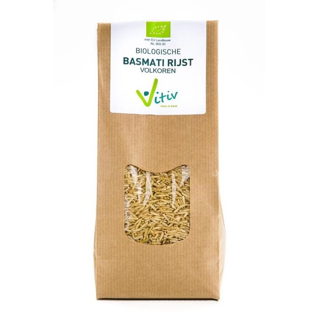 Vitiv Basmati rijst volkoren bio 500 Gram