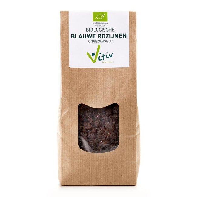 Vitiv Blauwe rozijnen klein bio 500 Gram