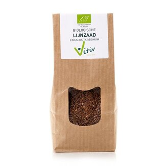 Vitiv Vitiv Lijnzaad heel bio 500 Gram