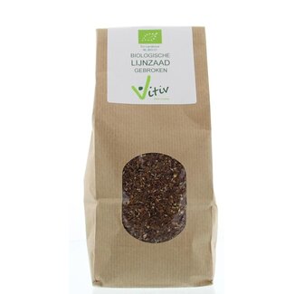 Vitiv Vitiv Lijnzaad gebroken bio 500 Gram
