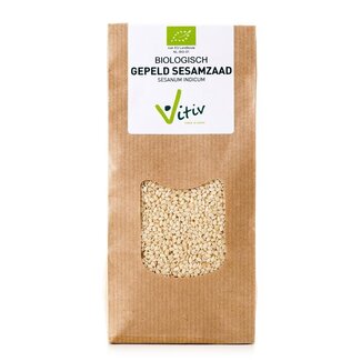 Vitiv Vitiv Sesamzaad wit gepeld bio 250 Gram