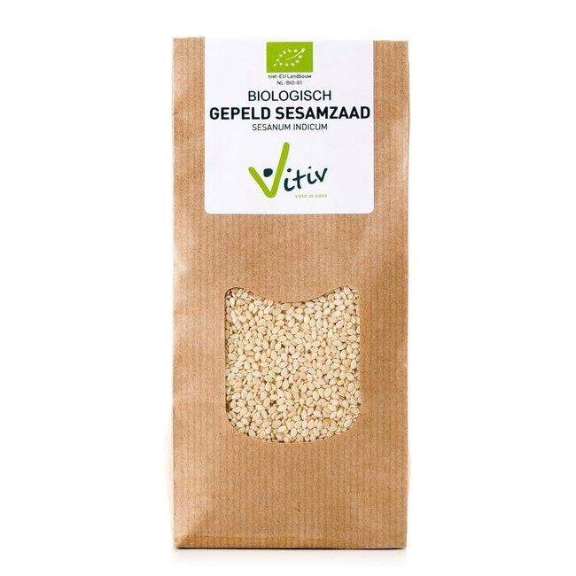 Vitiv Sesamzaad wit gepeld bio 250 Gram