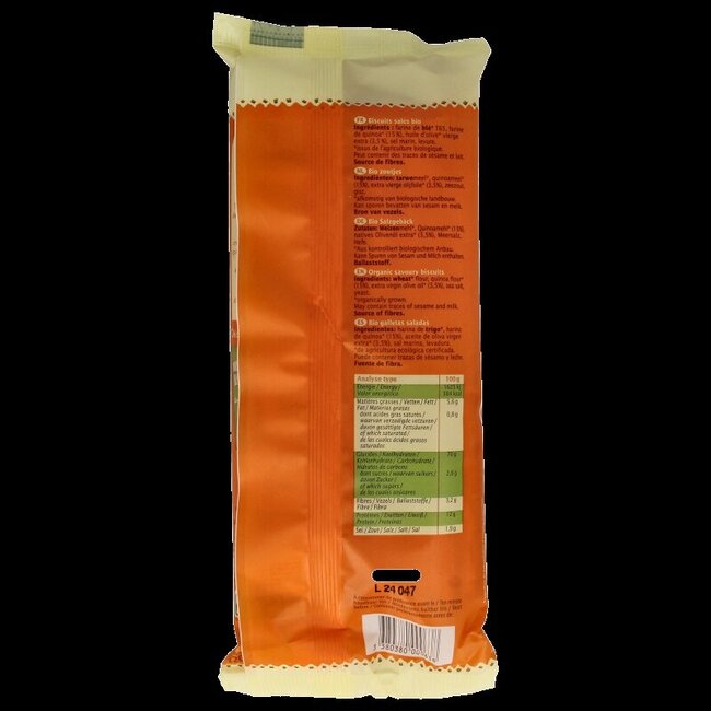 Primeal Grissini au quinoa bio 120 g