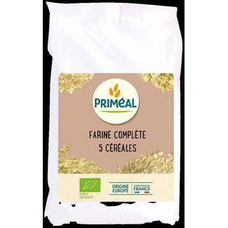 Primeal Farine complète aux 5 céréales bio Primeal 1 kg