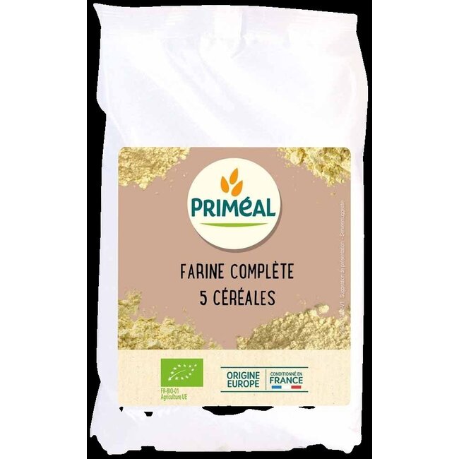 Primeal Volkoren 5-granenmeel bio 1 Kilogram