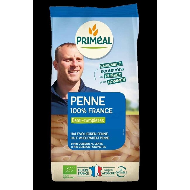 Primeal Halfvolkoren penne bio 500 Gram