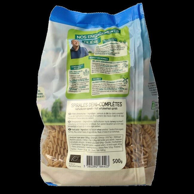 Primeal Spirales demi-complètes bio 500 g
