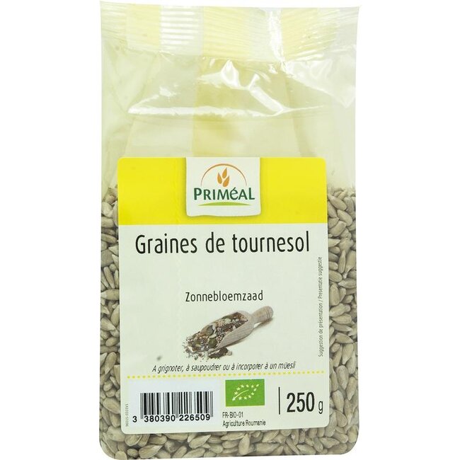 Primeal Zonnebloempitten (zaad) bio 250 Gram