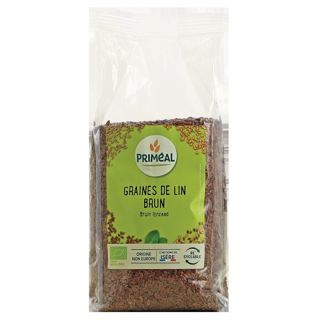 Primeal Lijnzaad bruin bio 500 Gram