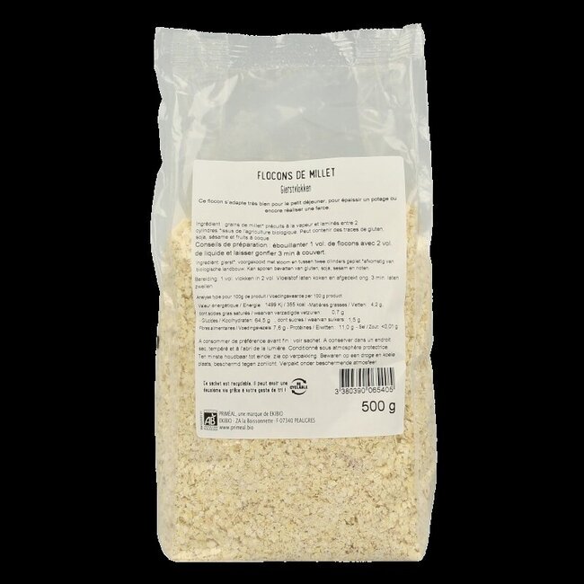 Flocons de millet bio Primeal 500 g