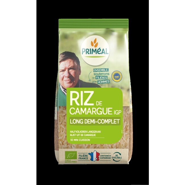Halfvolkoren langgraan rijst camargue bio 500 Gram