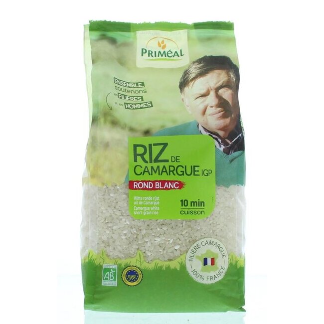 Primeal Witte ronde rijst camargue bio 1 Kilogram