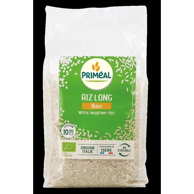 Primeal Witte langgraan rijst bio 1 Kilogram