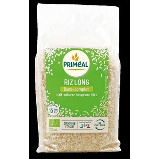 Primeal Halfvolkoren langgraan rijst bio 1 Kilogram