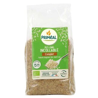 Primeal Primeal Volkoren langgraan rijst voorgekookt bio 500 Gram