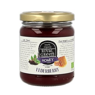 Royal Green Royal Green Elderberry honey bio 250 Gram
