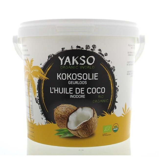 Yakso Kokosolie geurloos bio 2500 Milliliter