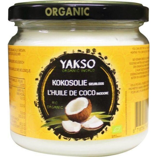 Yakso Kokosolie geurloos bio 320 Milliliter
