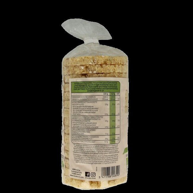 Gaufrettes de lentilles Lima protéines bio 100 grammes