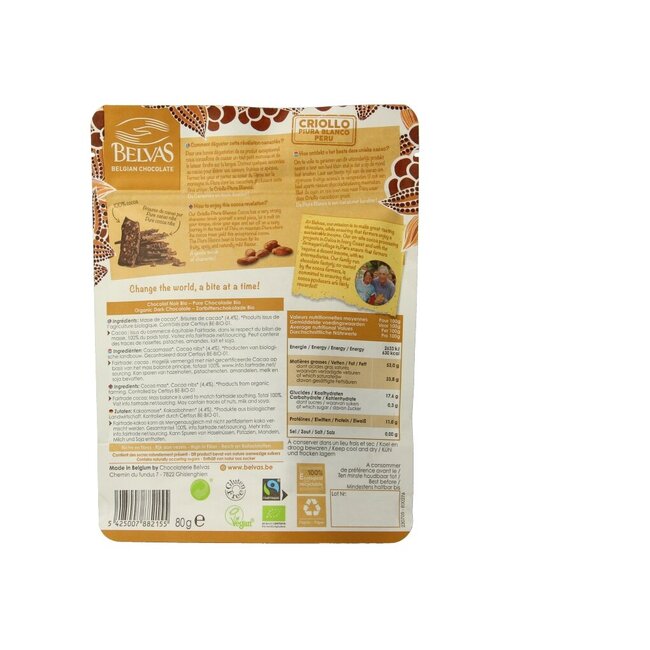 Belvas Thins noir 100% bio 80 g