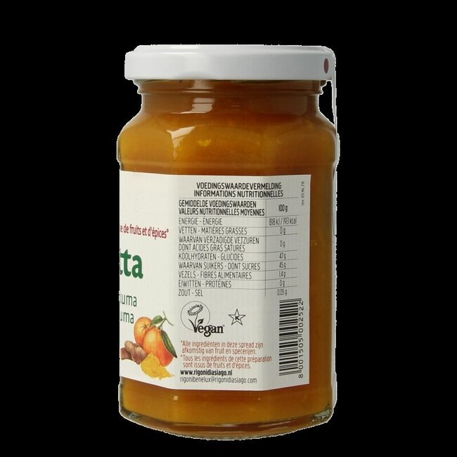 Fiordifrutta Préparation de mandarine et curcuma bio 260 g