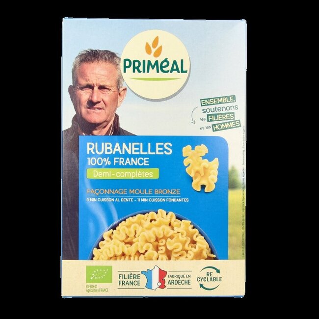 Rubanelle halfvolkoren pasta bio 400 Gram