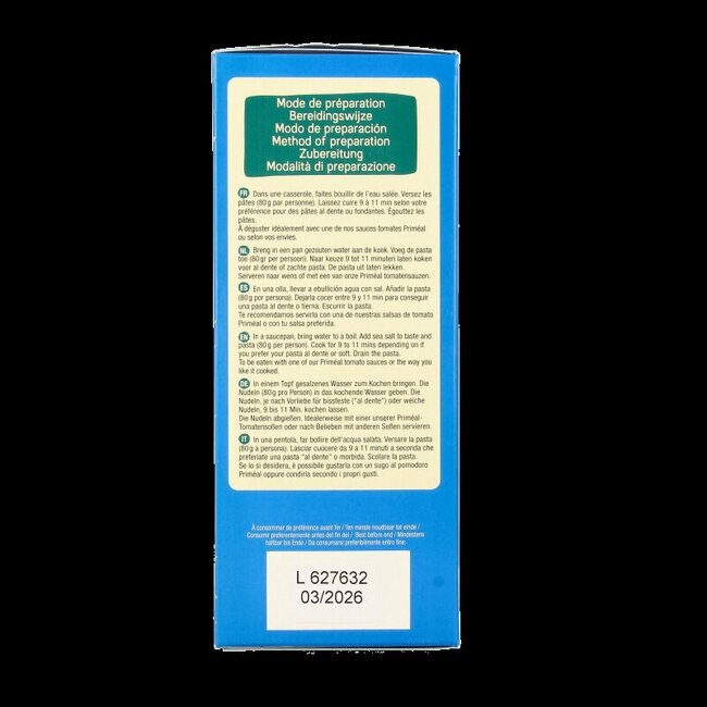 Primeal Rubanelle pâtes semi-complètes bio 400 Grammes