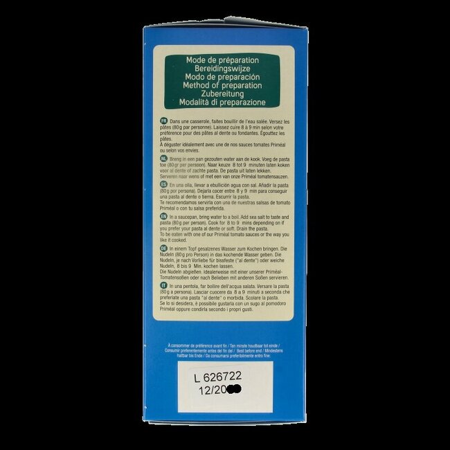 Pâtes Corolle demi-complètes bio Primeal 400 g