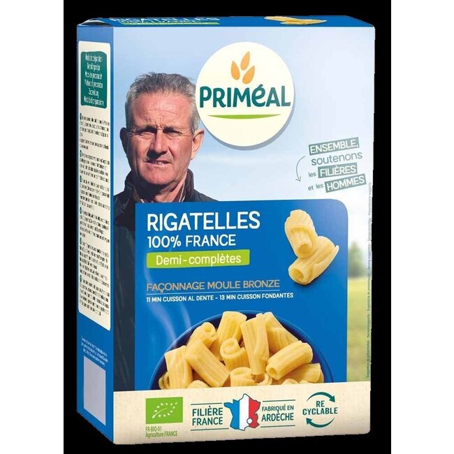 Rigatelle halfvolkoren pasta bio 400 Gram