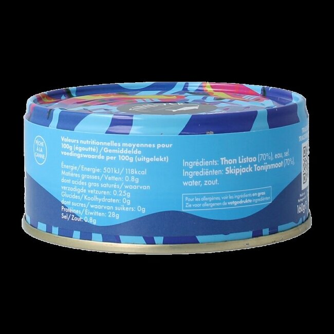 Fish 4 Ever Tonijnstukken in water 160 Gram