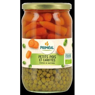 Primeal Doperwten wortelen bio 680 Gram