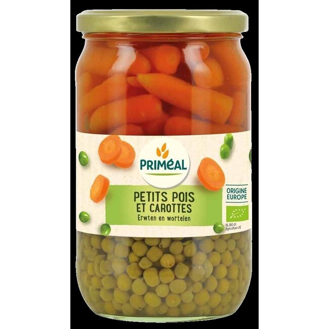 Doperwten wortelen bio 680 Gram