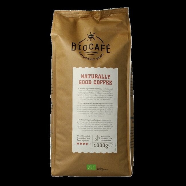 Biocafe Koffiebonen regular bio 1 Kilogram
