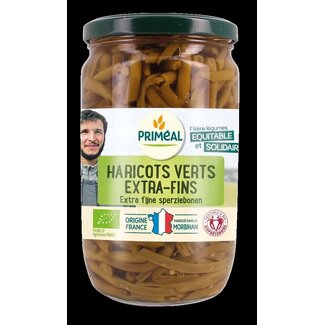 Primeal Haricots verts sperziebonen extra fijn bio 660 Gram