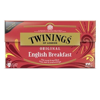 Twinings Twinings English breakfast envelop zwart 25 Zakjes