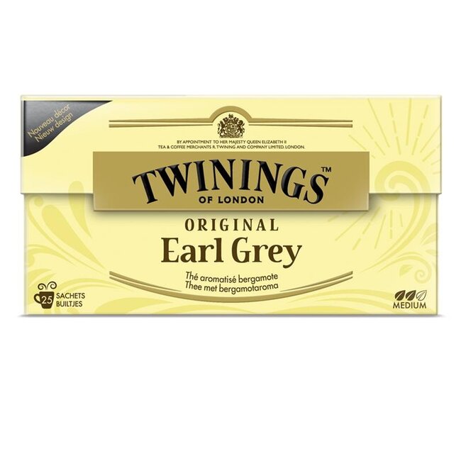 Twinings Earl grey envelop zwart 25 Zakjes