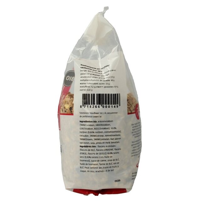 De Halm Muesli croustillant aux raisins bio 500 g