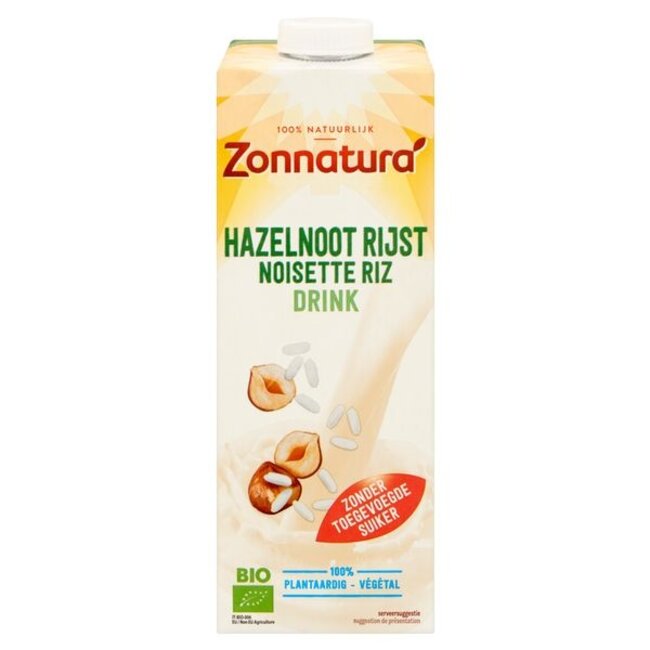 Rijst hazelnoot drink bio 1 Liter