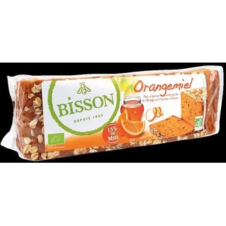 Bisson Orangemiel honingkoek sinaasappel voorgesneden bio 300 Gram