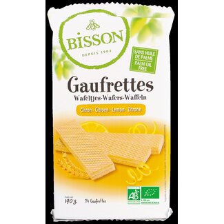 Bisson Citroen wafels gaufrettes bio 190 Gram