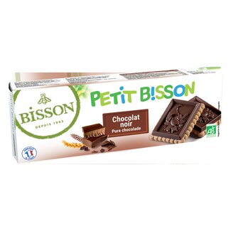 Bisson Bisson Petit theebiscuit pure chocolade bio 150 Gram