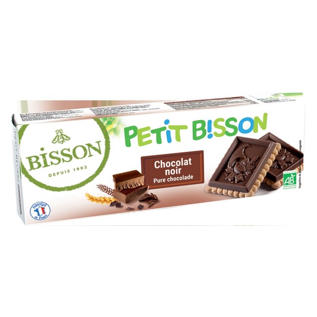 Bisson Petit theebiscuit pure chocolade bio 150 Gram