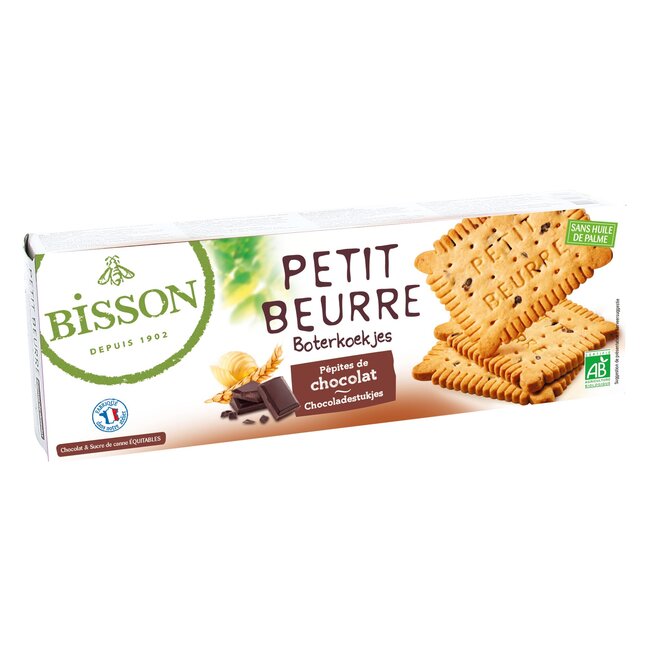 Biscuitjes met stukjes chocola petit beurre bio 150 Gram