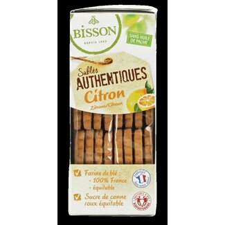 Bisson Bisson Authentieke zandkoekjes met citroen bio 183 Gram