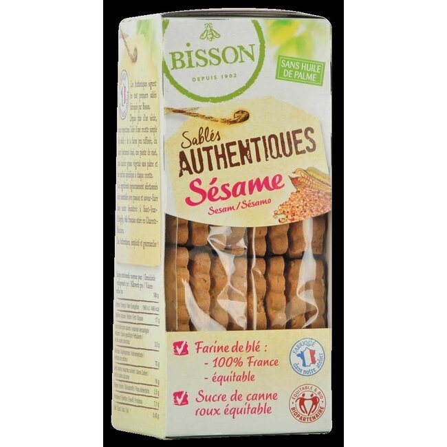 Zandkoekjes sesam authentiek bio 175 Gram