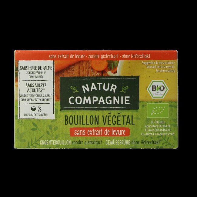 Groentebouillon zonder gist bio 8 Stuks