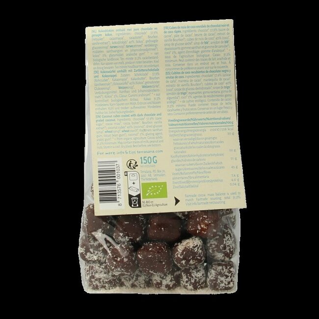 TerraSana Coconut paradise choco bio 150 grammes