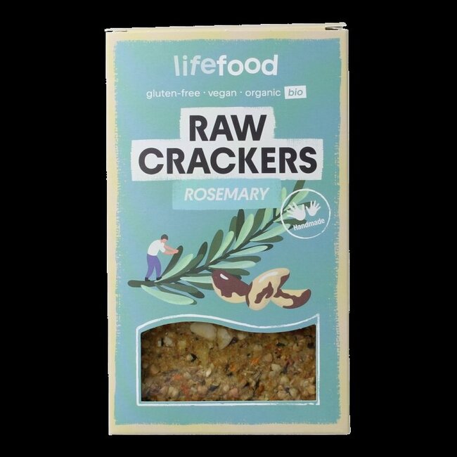 Life crackers rozemarijn raw bio 90 Gram