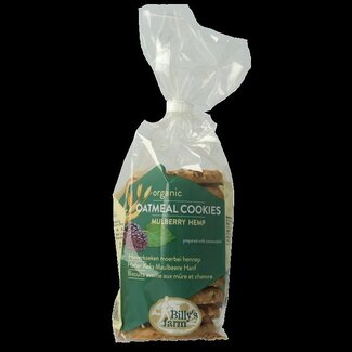 Billy's Farm Billy's Farm Haverkoekjes met moerbei en hennep bio 200 Gram